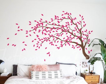Décalcomanie murale en vinyle arbre des vents – Déco pour chambre d'enfant
