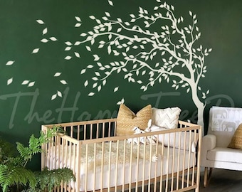 Sticker arbre des vents blanc : décoration murale pour chambre de bébé