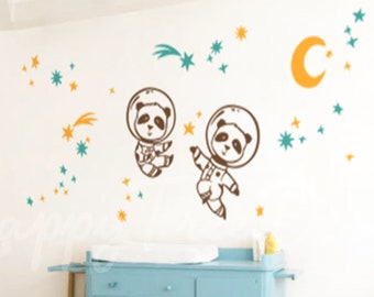 Space wall decal design Kid room decal Space Bears Great design how love cosmos...HT041