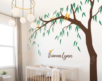 Benutzerdefinierte Name Baum Wandtattoo - Kinderzimmer Wandbild, Vinyl-Aufkleber