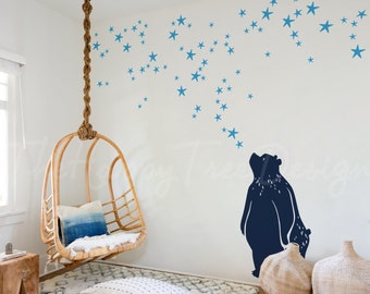 Space wall decal design Kid room decal Space Bears Great design how love cosmos...HT041