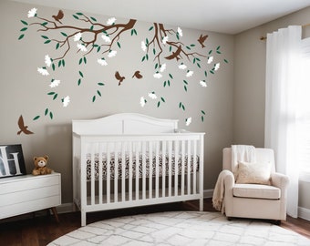 Floral Branch Wall Decal – Kid Room Nursery Mural