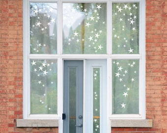 Christmas Stars Wall Decals – Golden Holiday Decor