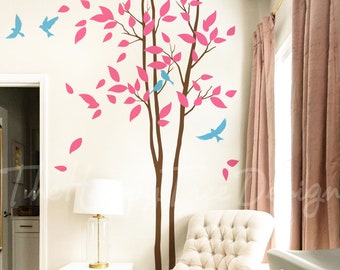 Ensemble d'autocollants muraux pour arbres longs – Décoration murale pour décoration d'intérieur