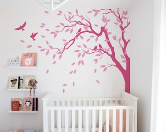 Décalcomanie pour arbre d'angle – décoration murale maison familiale, décoration de chambre d'enfant