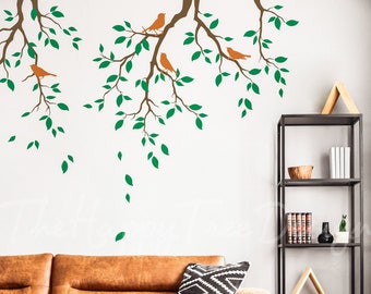 Zweig & Vogel Wandbild für Kinderzimmer