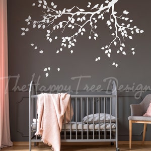 Whimsical Tree Branch Wall Decal | Large Tree Design for Kid's Room | Nursery Mural Sticker  -  HT002