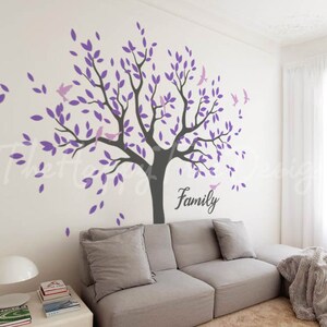 Big Tree Wall Decal    Family Home Tree Mural    Vinyl Wall Decal - HT071