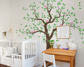 Family Tree Vinyl Wall Decal – Nursery Mural, Kid's Room Decor