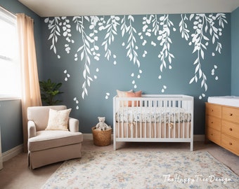 White Branch Wall Decal Set – Nursery Mural, Kid Room Decor_HT011_Large