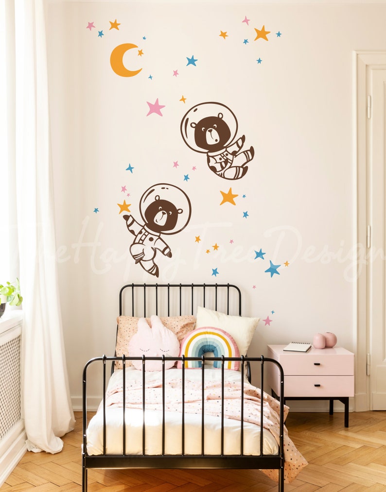 Space wall decal design Kid room decal Space Bears Great design how love cosmos...HT041