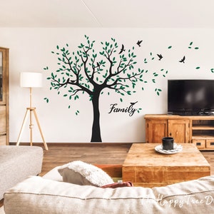 Personalized Family Tree Decal    Nursery Tree Wall Decal    Vinyl Wall Decal - HT071