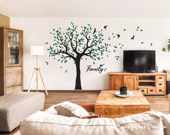 Personalized Family Tree Wall Decal – Nursery Vinyl Decor