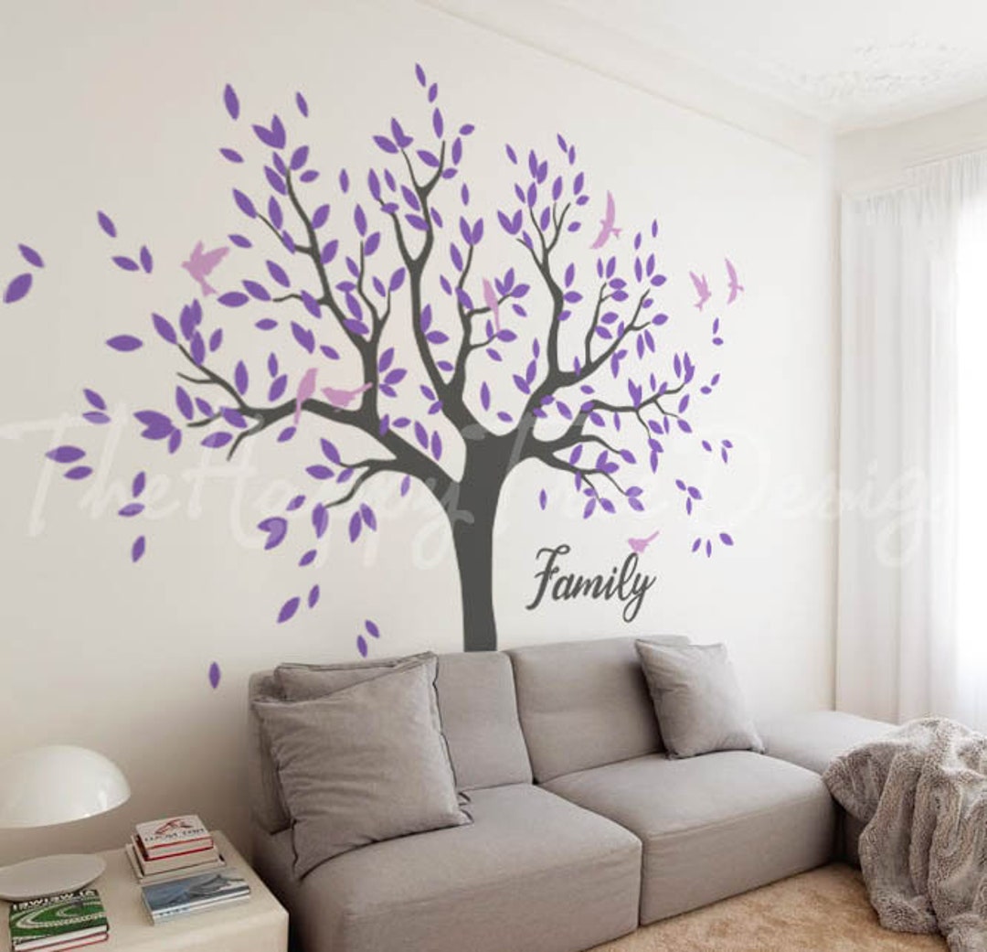 Big Tree Wall Decal Family Home Tree Mural Vinyl Wall Decal HT071 Etsy