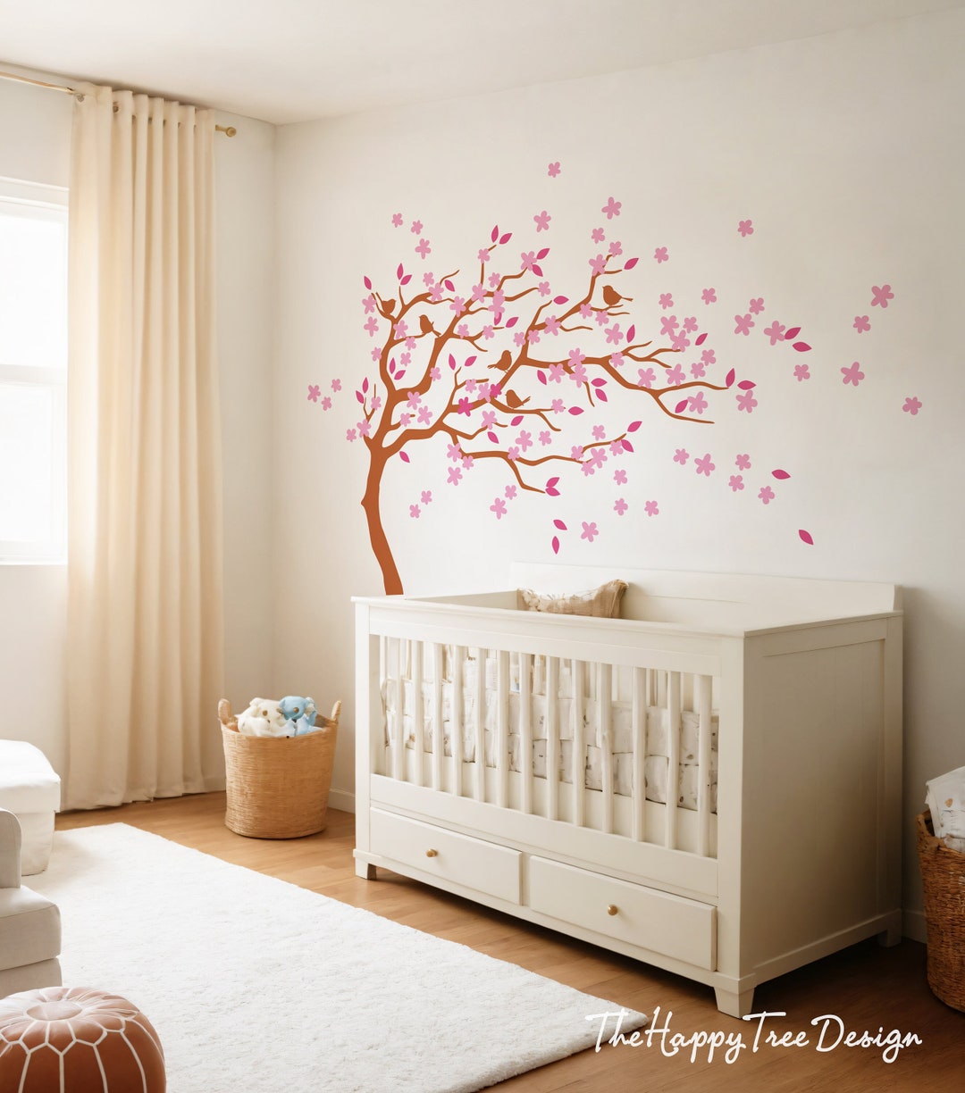Nursery Wind Tree Vinyl Wall Decal – Kids Room Decor - Etsy