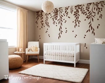 Botanical Tree Branch Wall Decal – Wild Leaf Family Home Decor_HT011_Large