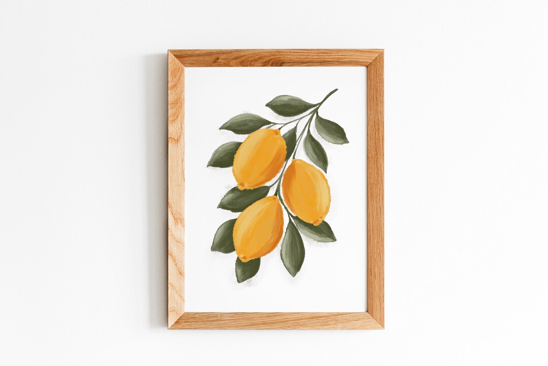 Kitchen Décor Kitchen Art Lemons Kitchen Art Housewarming Etsy