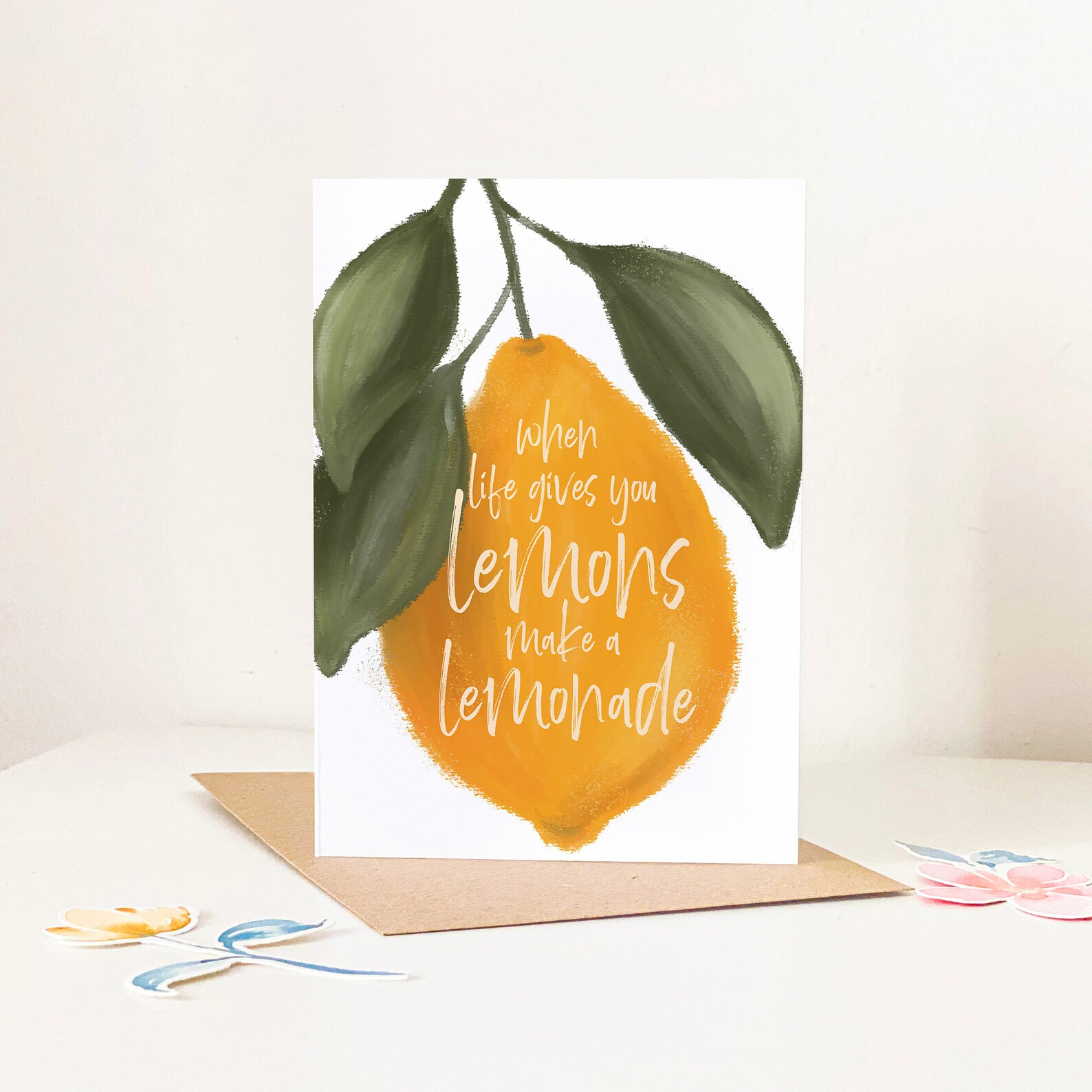 Lemonade Card Positive Message Card Encouragement Card When - Etsy