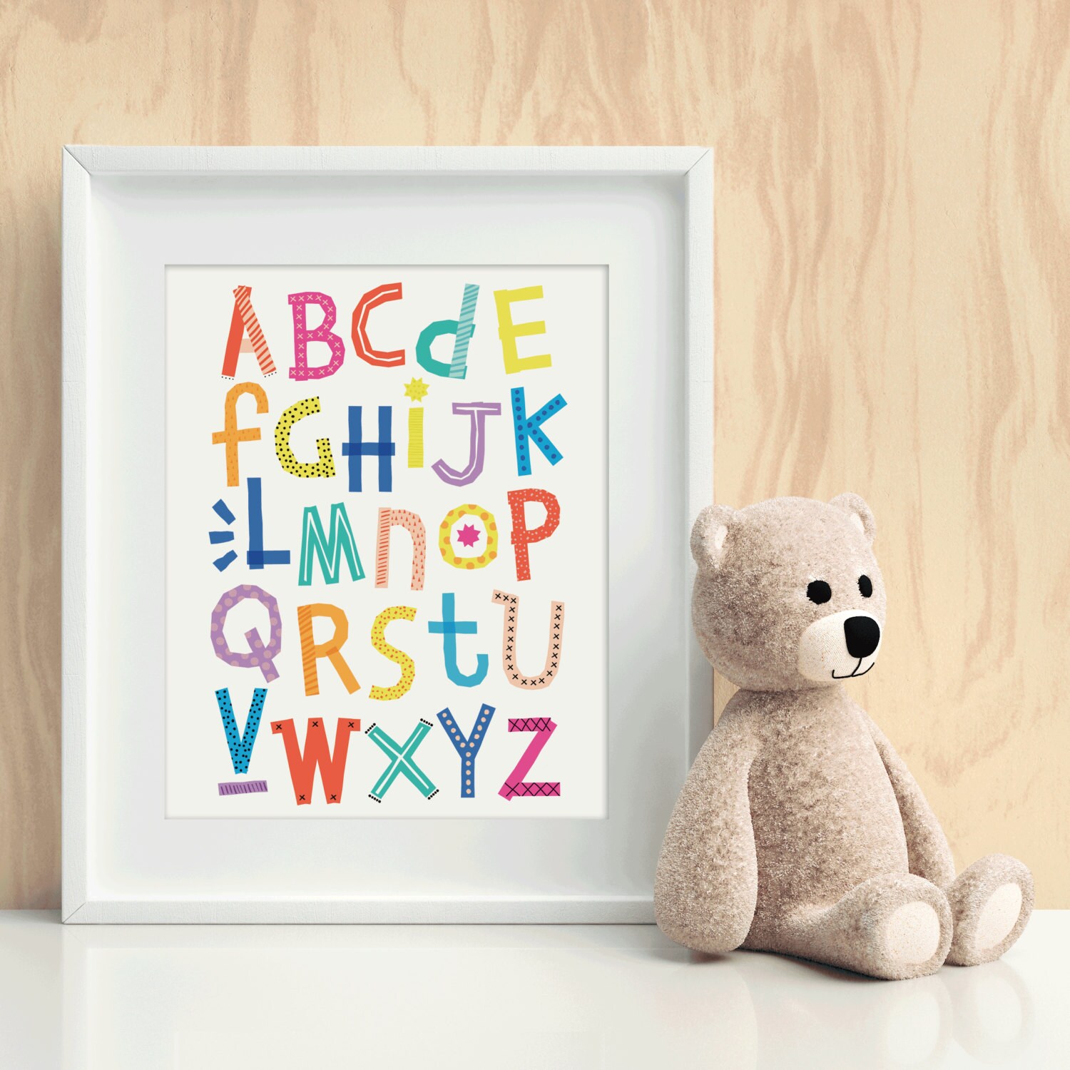 RAINBOW ALPHABET : Printable Art, Nursery Art, Kids Wall Art, Instant ...