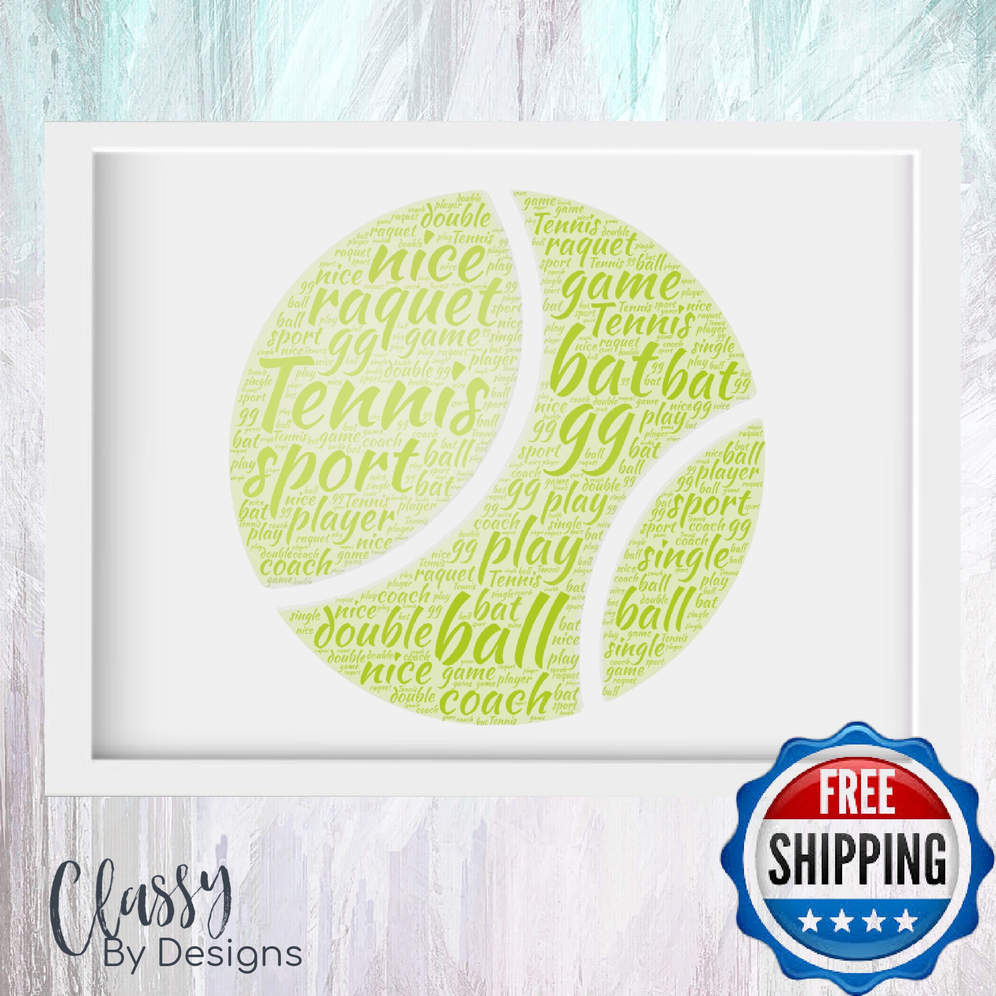 Buy PERSONALISED Tennis Ball Print Christmas Birthday Gifts for Online in  India - Etsy