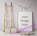Mock up picture frame in children's play room grey themed with ladder - stock photo, mock up, prints INSTANT DOWNLOAD 