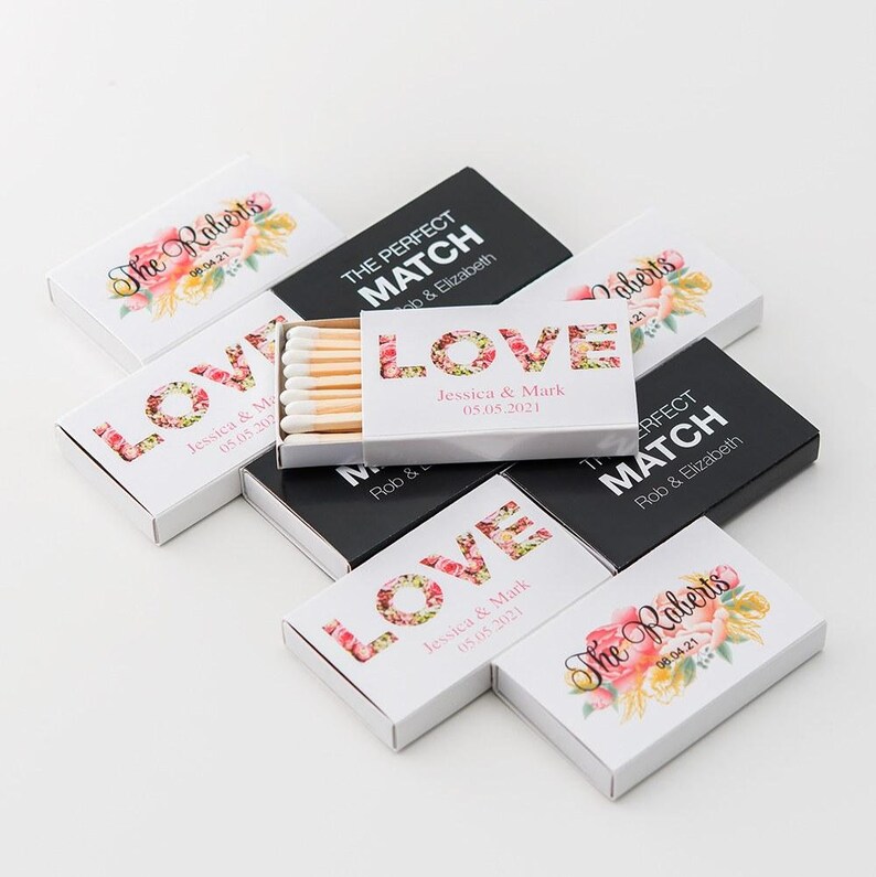 Set of Custom Matchboxes Logo Personalized Matches Wedding Etsy UK