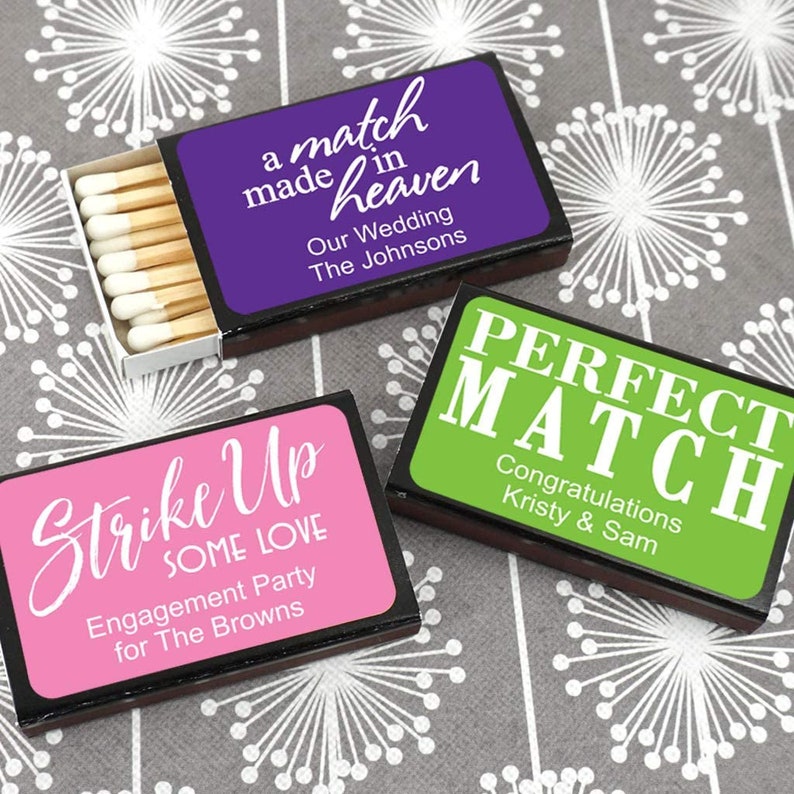 Set of Custom Matchboxes Logo Personalized Matches Wedding Etsy UK