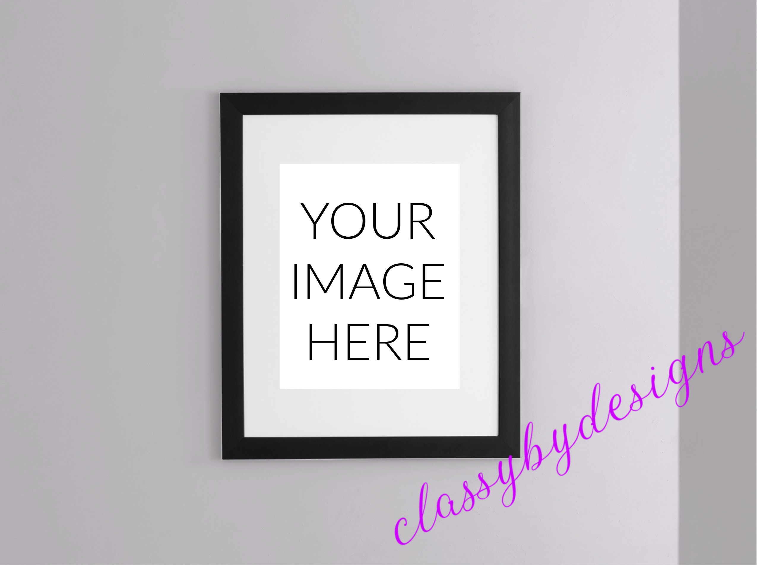 Buy Front Mock-up of a Framed Art Print on a Pastel Colour Wall Online in  India 