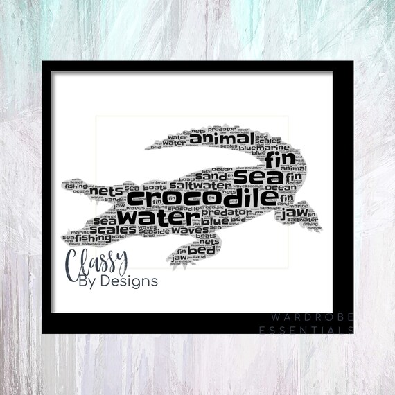 PERSONALIZADO Animales marinos-Cocodrilo Imprimir regalos de - Etsy México PERSONALIZADO Animales marinos-Cocodrilo Imprimir regalos de - Etsy México