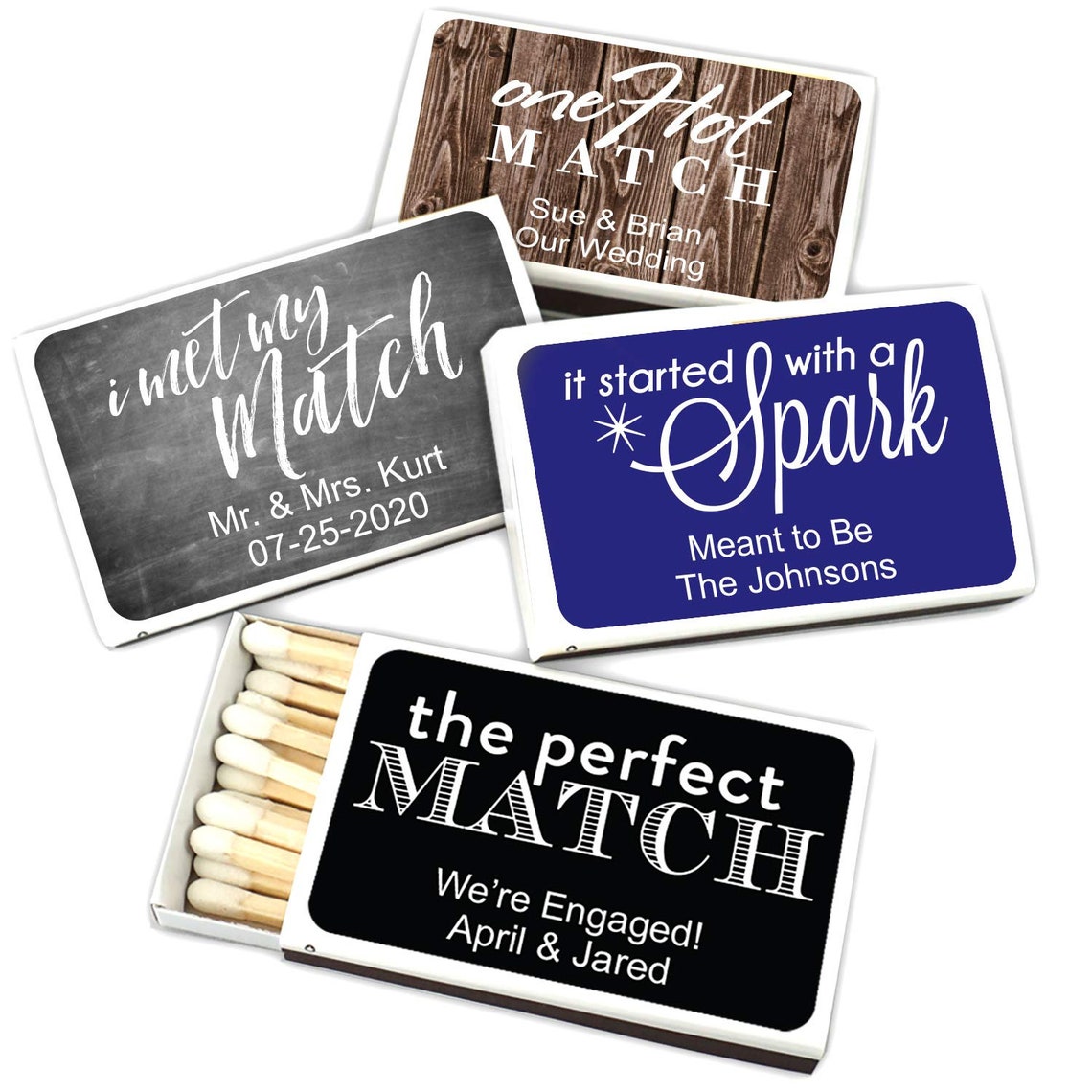 Set of Custom Matchboxes Logo Personalized Matches Wedding Etsy UK
