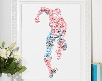 PERSONALISED Word Art Spiderman-Unique Gift-For  Kids Him Her Girls Boys Women Men For lover-Anniversary Birthday