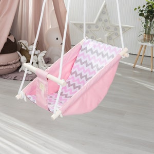 Toddler swing chair Hammock Indoor Nursery Kids hanging chair First birthday gift Children schaukel