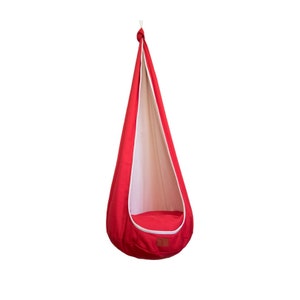 Red swing chair Cocoon Adult swing Indoor hammock Hanging seat Toddler swing Hanging chair Nursery decor Hammock chair Toddler gift