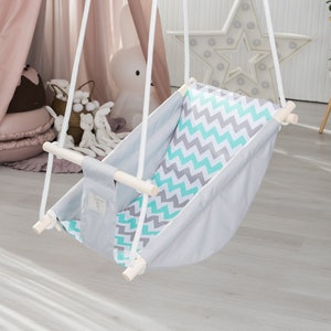 Toddler hammock swing set Kids Indoor Fabric hanging chair seat First birthday gift Children schaukel