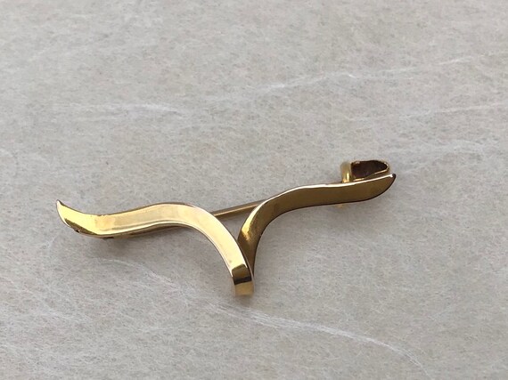 Antique 9 ct Gold Bar Brooch, Edwardian Locket or