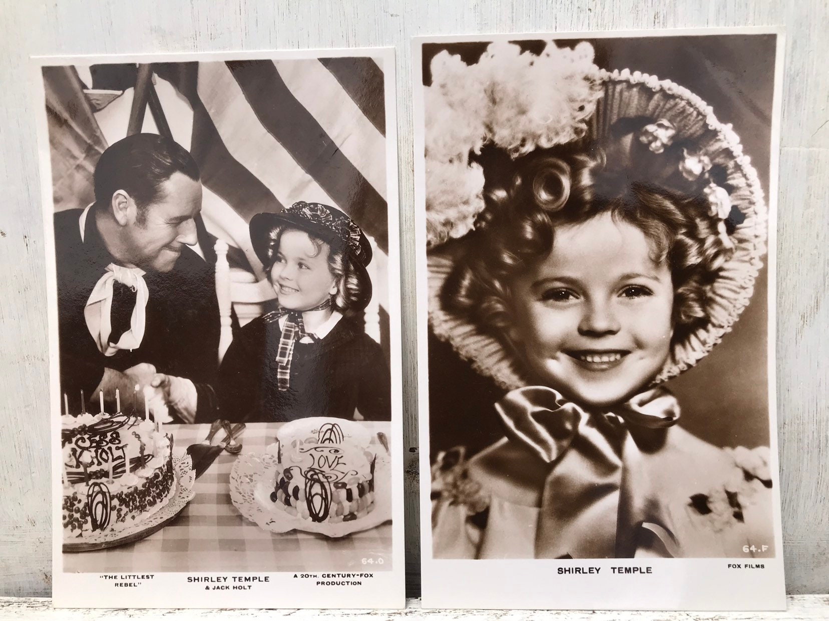 Image of 1930S Shirley Temple Rare Film Star Postcards, The Littlest Rebel 20Th Century Fox Photo