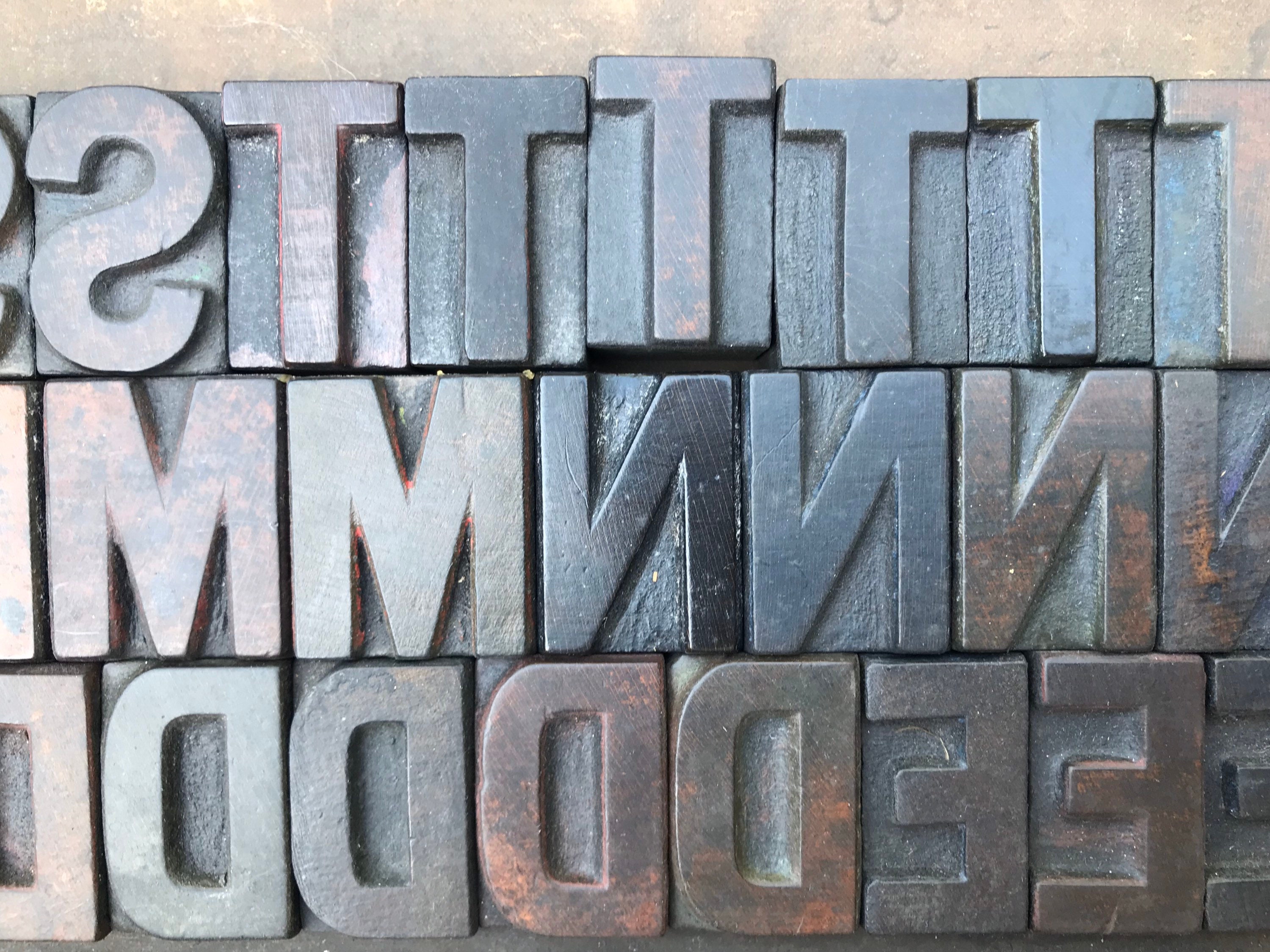 wooden letterpress print block capital letters wood type alphabet