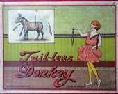 Vintage Game, Antique Party Game Tail-less Donkey, Pin The Tail On The Donkey, Vintage British Toy, Traditional Boxed Toy, Retro Graphics