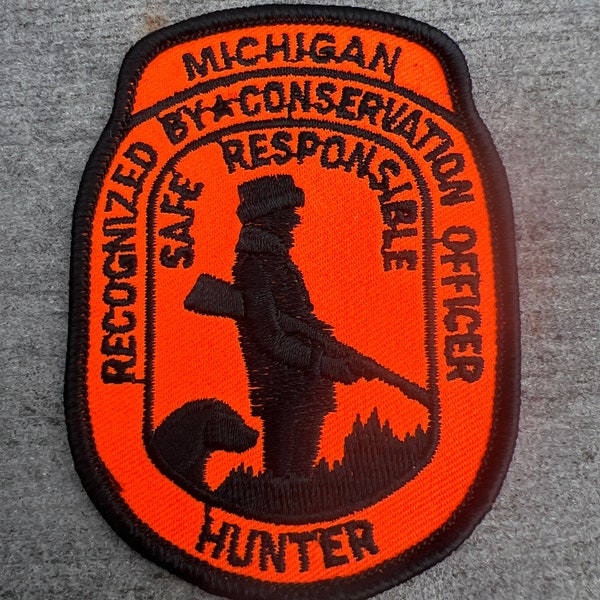 Vintage Michigan Safe Responsible Hunter Patch -  Large 3.25" Unused