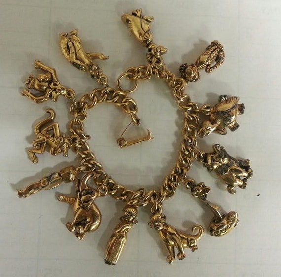 Gold disney cheap charm bracelet