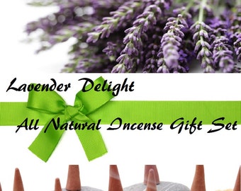GIFT SET: Lavender Delight All Natural Incense Cones