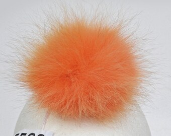 6" SUPER THICK POMPOM (Tail)! Fox Pom Pom, Fur Pom-Pom, Real Fur, Genuine Fur, Ideal for hat, Handmade, Child, Orange Pom Pom, Knit hat, Cap