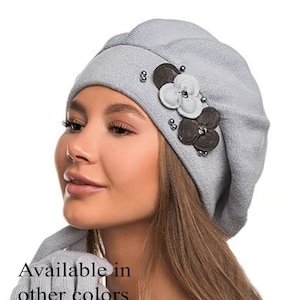 WINTER WOMAN BERET, Baskenmütze Hut, Wintermütze, Damenmütze, Gestrickte Baskenmütze, Handgemachte Mütze, Geschenk für Sie, Warme Wintermütze, Baskenmütze