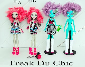 Freak Du Chic Monster High Doll for Collectors, OOAK Repaints, Playing, Circus Scaregrounds & Rochelle Goyle, Honey Swamp, Marionette, Rare