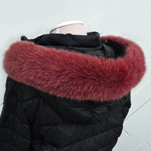 BY ORDER, Real Fox Fur (not Tail) Trim Hood, Fur collar trim, Fox Fur Collar, Fur Scarf, Fur Ruff, Fur Hood, Fur stripe, Coat Trim