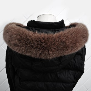 BY ORDER, not Tail, Real Brown Fox Fur Trim Hood, Fur collar trim, Fox Fur Collar, Fur Scarf, Fur Ruff, Fox Fur Hood, Fox Fur, Soft