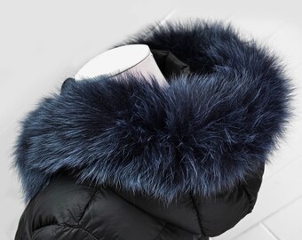 da donna Regalo di Natale modello Donna Sciarpa Blu VOLPE lunghe sciarpe