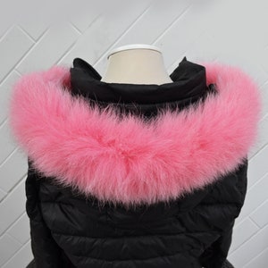READY to SHIP, Real Fox Fur (Tail) Trim Hood, Fur collar trim, Fox Fur Collar, Fur Scarf, Fur Ruff, Fur Hood, Fur stripe, Coat Trim, Jacket