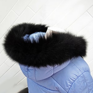 BY ORDER, 60-70 cm Real Fox Fur (Tail) Trim Hood, Fur collar trim, Fox Fur Collar, Fur Scarf, Fur Ruff, Fur Hood, Fur stripe, Coat Trim