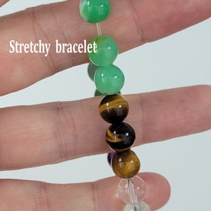 Strong and stretchy Money Wealth crystal stone bracelet